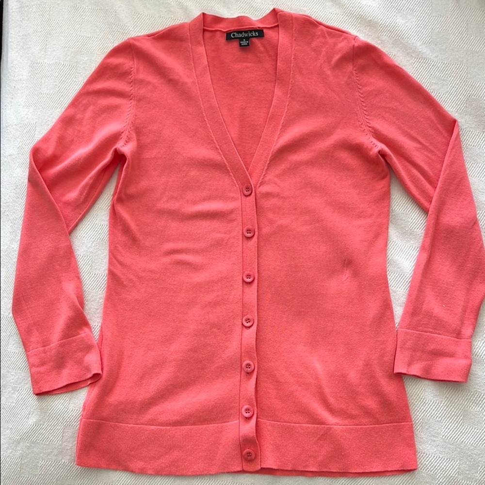 Chadwicks Coral Cardigan Sweater